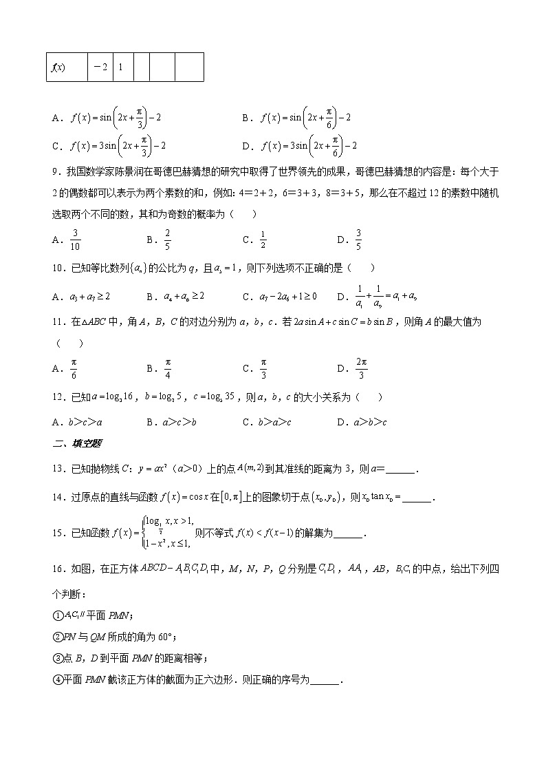 2022届湖南省湘赣皖长郡十五校联盟高三第二次联考（全国卷）文科数学试题含解析第2页
