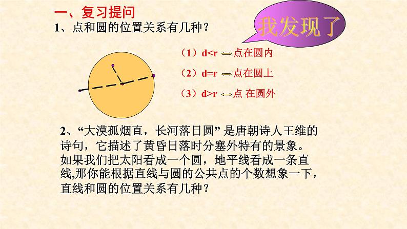人教版A版（2019）课标高中数学选择性必修一2.5.1直线与圆的位置关系  课件第2页