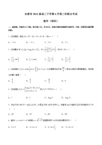 2022届陕西省安康中学（安康市）高三下学期4月第三次联合考试理科数学试题含解析