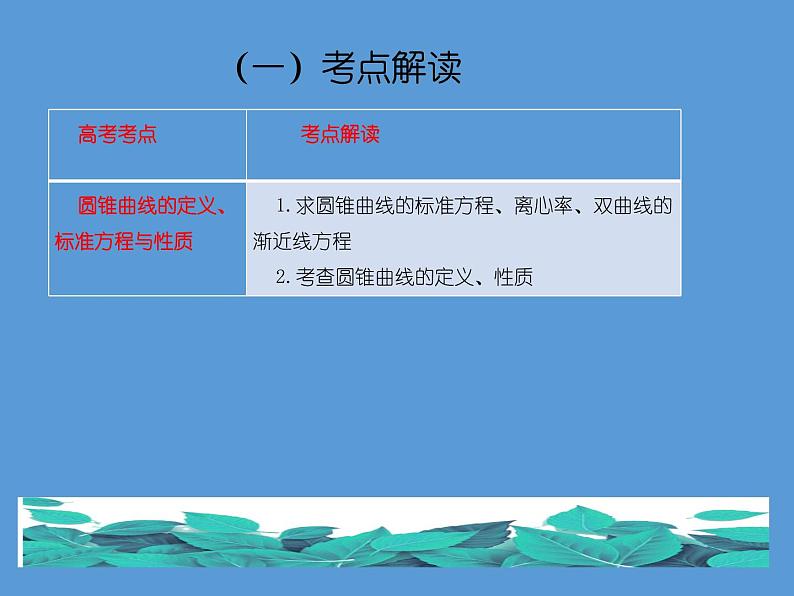 专题七 解析几何  第二讲 圆锥曲线的概念与性质，与弦有关的计算问题——2022届高考理科数学三轮冲刺专项课件02