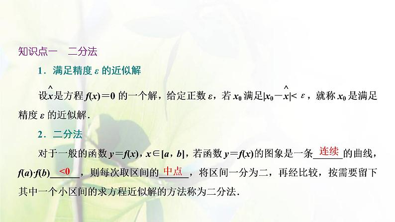 北师大版高中数学必修第一册第五章函数应用1.2利用二分法求方程的近似解课件05
