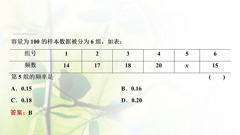 北师大版高中数学必修第一册第六章统计3.1_3.2从频数到频率频率分布直方图课件06