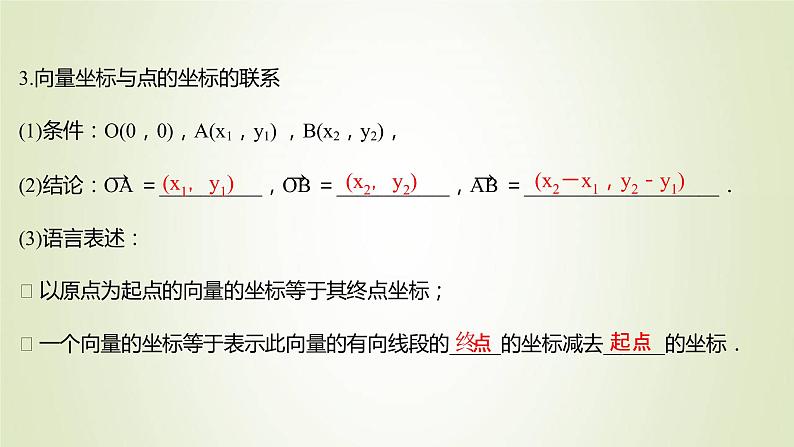 苏教版高中数学必修第二册第9章平面向量3.2第1课时向量坐标表示及线性运算坐标表示课件06