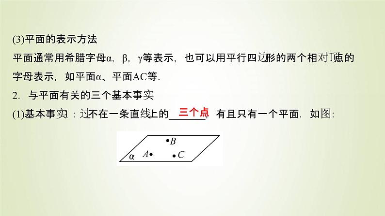 苏教版高中数学必修第二册第13章立体几何初步2.1平面的基本性质课件05