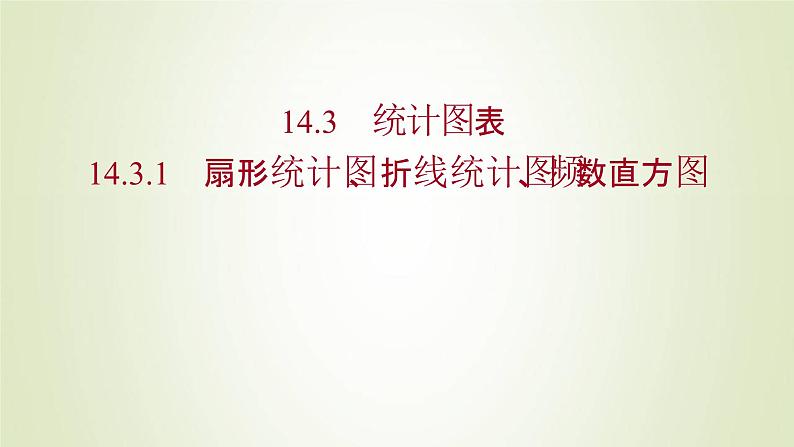 苏教版高中数学必修第二册第14章统计3.1扇形统计图折线统计图频数直方图课件01