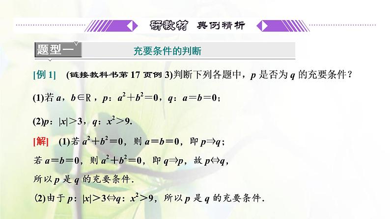 北师大版高中数学必修第一册第一章预备知识2.1第2课时充要条件课件08