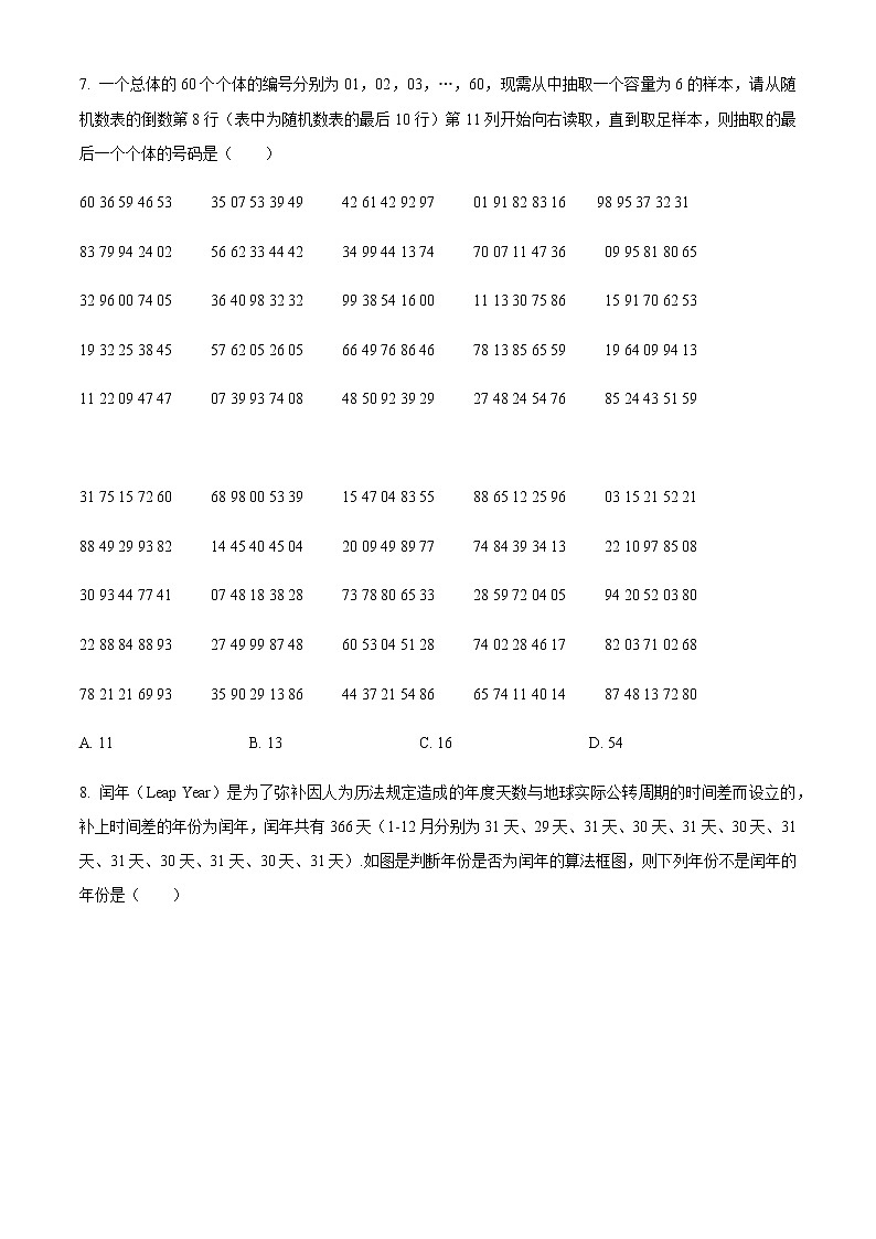 2021南阳高一下学期期中考试数学试题含答案第3页