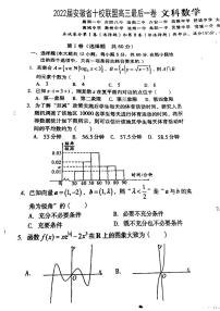 2022安徽省十校联盟高三下学期高考前最后一卷文科数学PDF版含答案