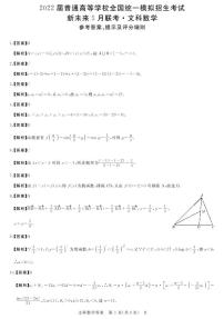 2022河南省高三下学期联盟文科数学试题卷PDF版含解析