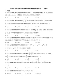 2022年新高考数学名校地市选填压轴题好题汇编（二十四）（原卷版）