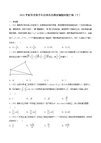 2022年新高考数学名校地市选填压轴题好题汇编（十）（原卷版）