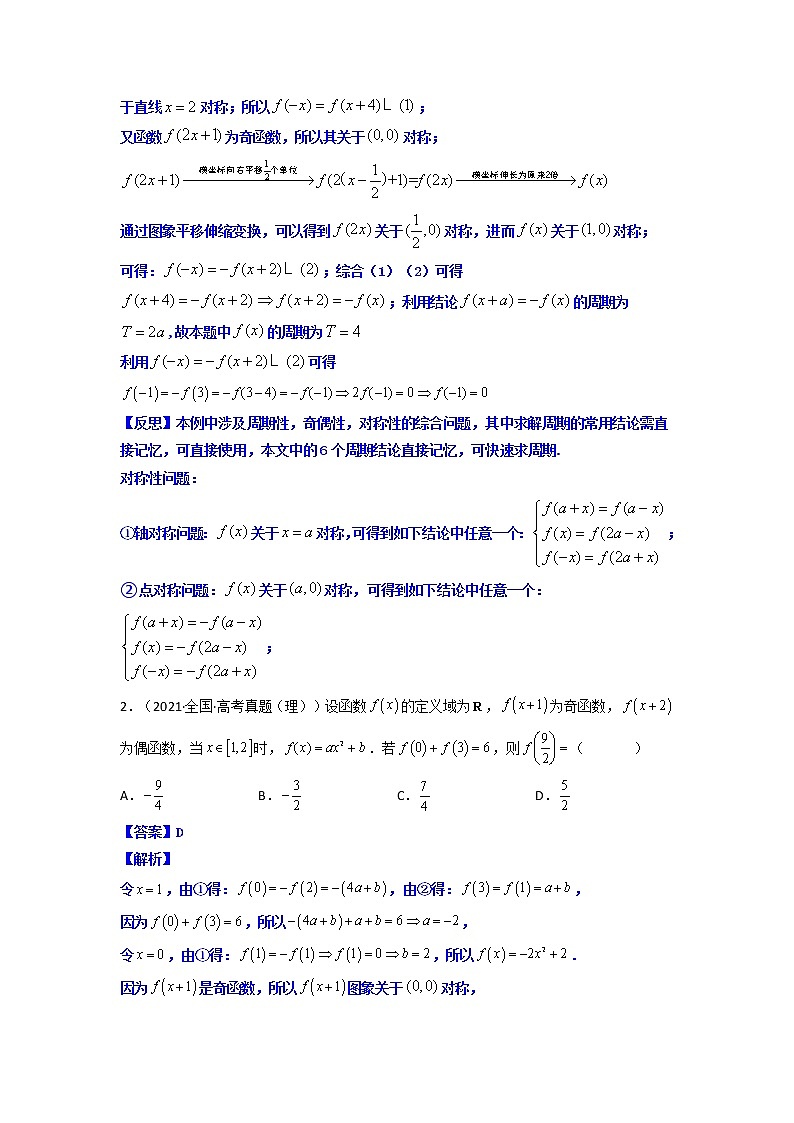 专题05 函数周期性问题（解析版）-【二级结论速解】备战2022年高考数学必备考试技能高分领先方案第2页