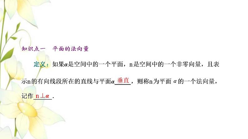 新人教B版高中数学选择性必修第一册第一章空间向量与立体几何2.2空间中的平面与空间向量课件第5页