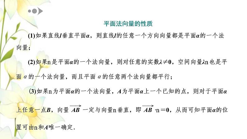 新人教B版高中数学选择性必修第一册第一章空间向量与立体几何2.2空间中的平面与空间向量课件第6页