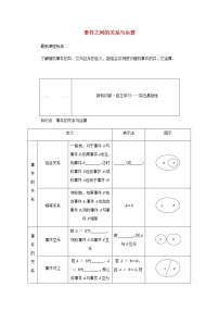 人教B版 (2019)必修 第二册5.3.2 事件之间的关系与运算学案设计