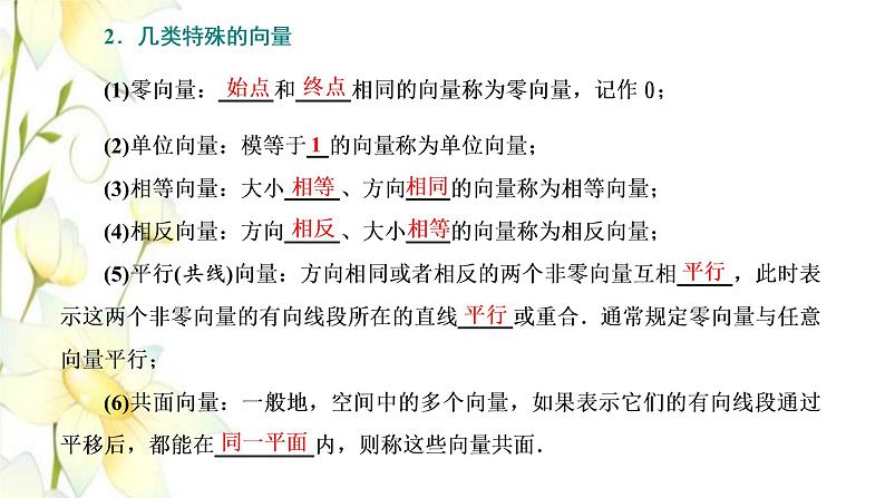 新人教B版高中数学选择性必修第一册第一章空间向量与立体几何1.1第一课时空间向量的概念空间向量的加法及线性运算课件07