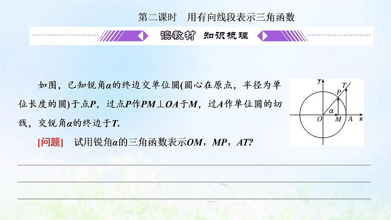 湘教版高中数学必修第一册第五章三角函数2.1第二课时用有向线段表示三角函数课件03