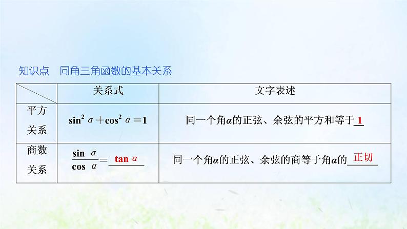 湘教版高中数学必修第一册第五章三角函数2.2同角三角函数的基本关系课件05