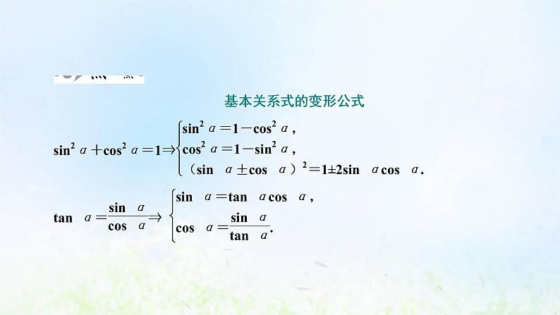 湘教版高中数学必修第一册第五章三角函数2.2同角三角函数的基本关系课件06