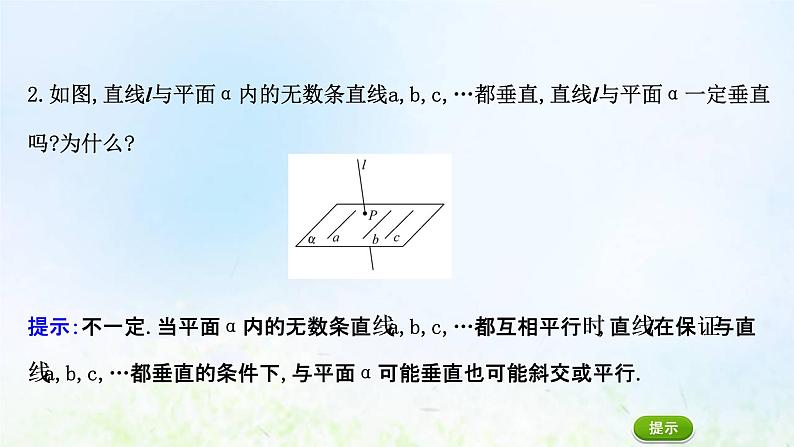 新人教A版高中数学必修第二册第八章立体几何初步6.2直线与平面垂直一课件2第4页