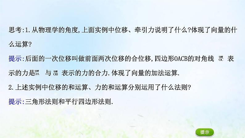 新人教A版高中数学必修第二册第六章平面向量及其应用2.1向量的加法运算课件205