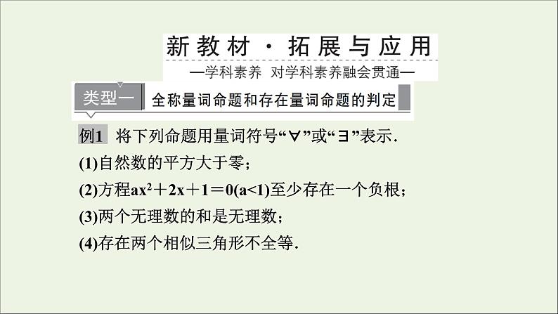 新人教A版高中数学必修第一册第一章集合与常用逻辑用语5全称量词与存在量词第1课时课件第8页