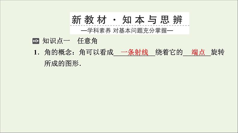 新人教A版高中数学必修第一册第五章三角函数1任意角和弧度制5.1.1任意角课件03