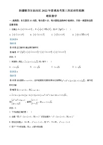 精品解析：新疆维吾尔自治区2022届高三下学期第三次适应性检测数学（理）试题（解析版）