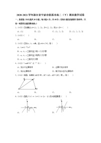 2020-2021学年浙江省宁波市慈溪市高二（下）期末数学试卷