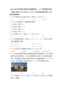 2021-2022学年浙江省绍兴市诸暨市高二（上）期末数学试卷