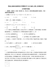 2022届黑龙江省哈尔滨师范大学附属中学高三第三次模拟考试文科数学试题含解析