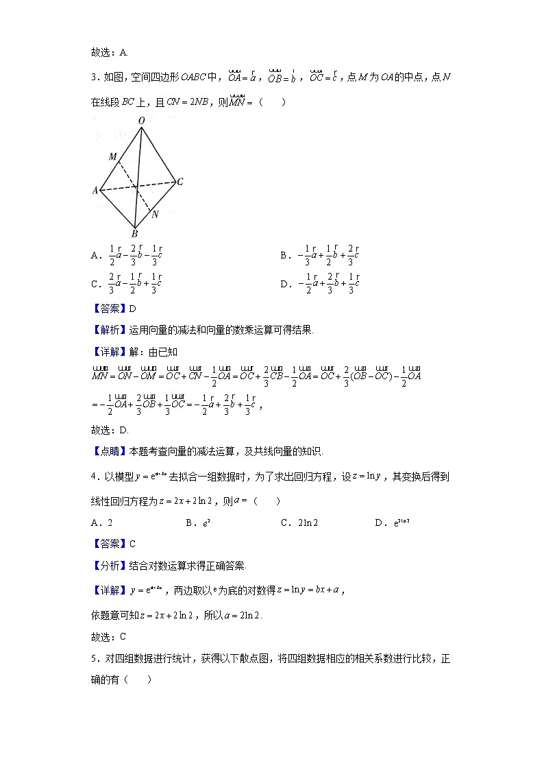 2021-2022学年江西省南昌市第十中学高二下学期期中考试数学（理）试题含解析02