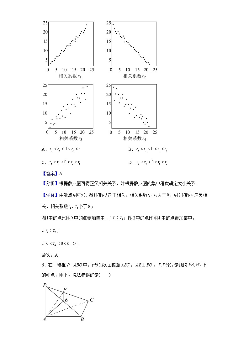 2021-2022学年江西省南昌市第十中学高二下学期期中考试数学（理）试题含解析03