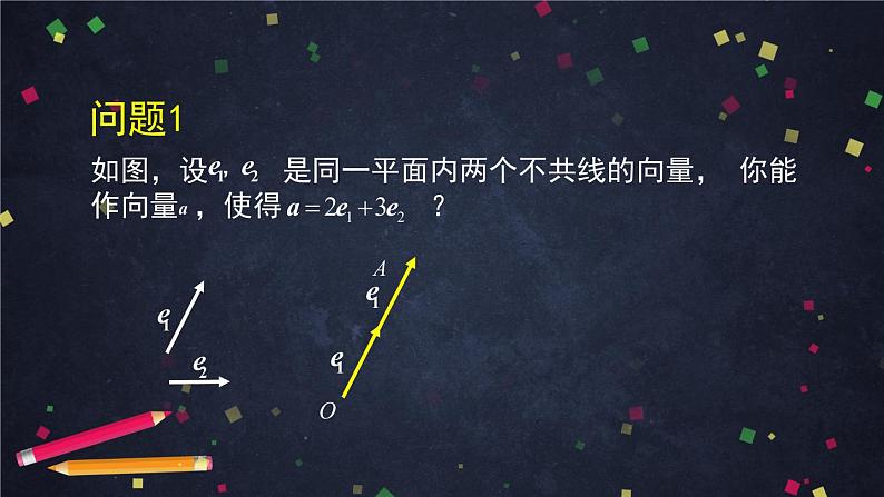 高一数学必修第二册（人教A版）平面向量基本定理  课件第3页