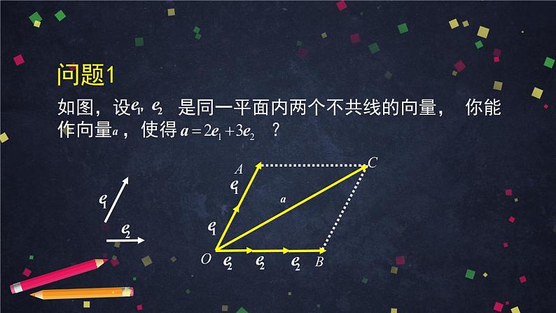 高一数学必修第二册（人教A版）平面向量基本定理  课件第6页