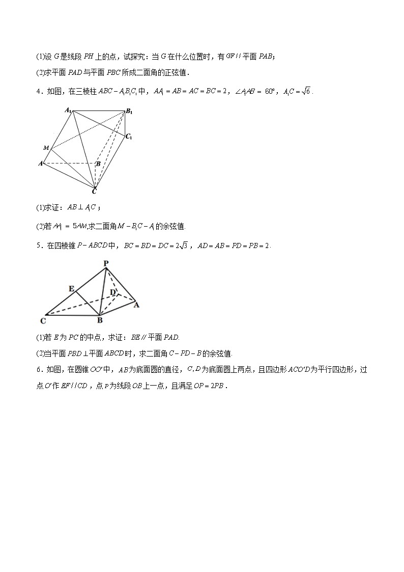 专题10 立体几何综合大题（原卷版）第2页