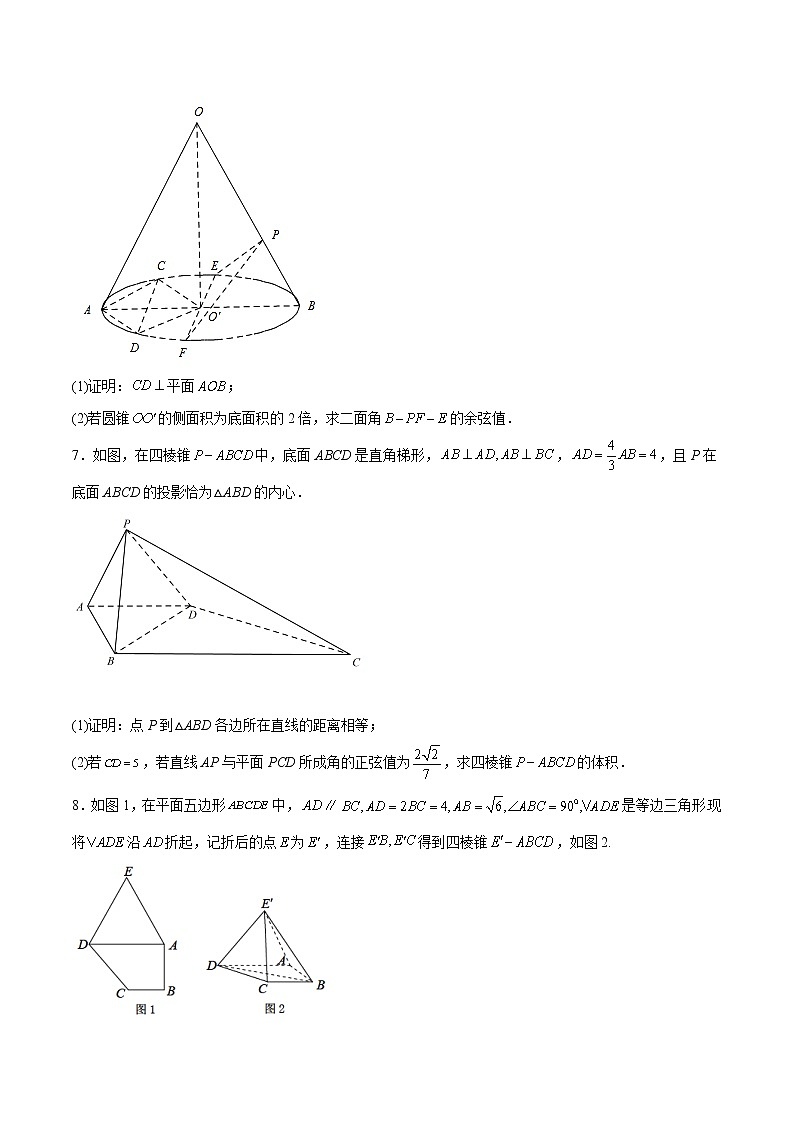 专题10 立体几何综合大题（原卷版）第3页