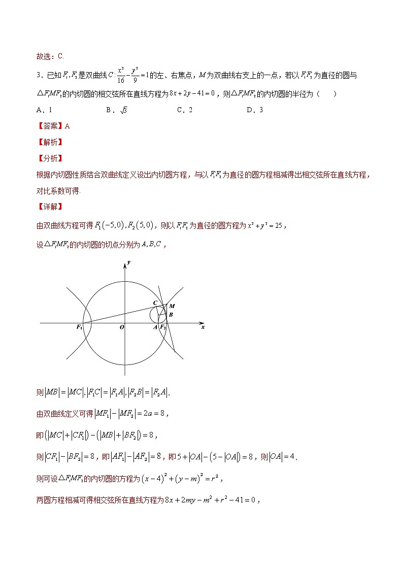 专题15 圆锥曲线压轴小题-备战2022年新高考数学必考点提分精练（新高考地区专用）03