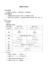 人教B版 (2019)选择性必修 第一册2.5.2 椭圆的几何性质导学案