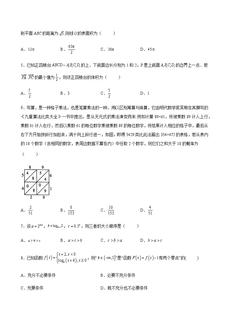 【高考大赢家·培优】高频考点常考卷（押题卷）（原卷版）第2页