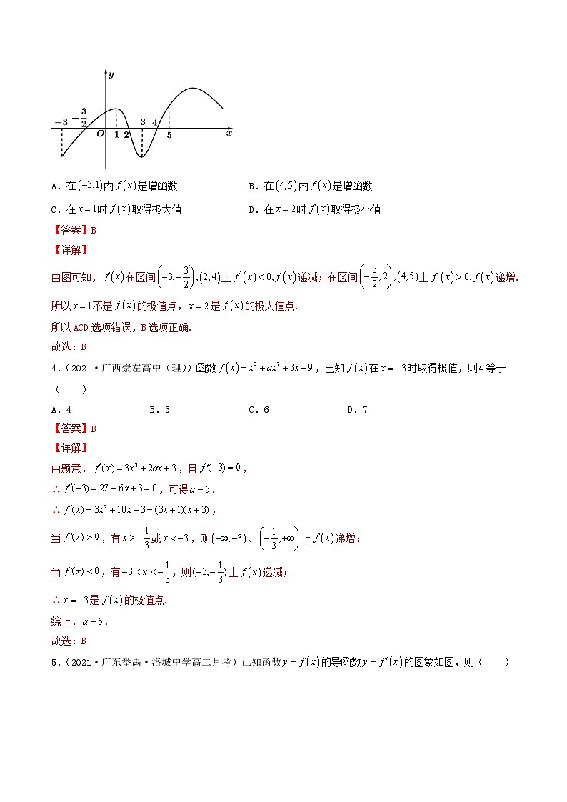 第15讲 导数的应用（导数与函数的极值，最值）（解析版）-【高考艺术生专用】2022年高考数学一轮复习特训特练（基础版，全国通用版）第2页