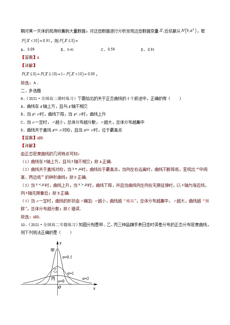 第44-48讲 计数原理、随机变量的分布-【高考艺术生专用】2022年高考数学一轮复习特训特练（基础版，全国通用版）03