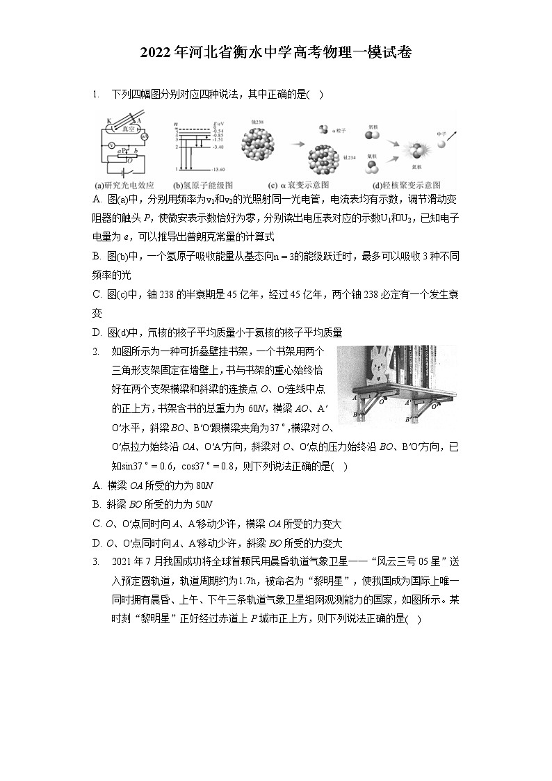 2022年河北省衡水中学高考物理一模试卷（含答案解析）01