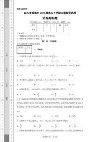 山东省威海市2022届高三下学期三模数学试题3