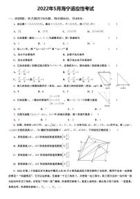2022届浙江省海宁市高三下学期5月适应性考试数学试卷
