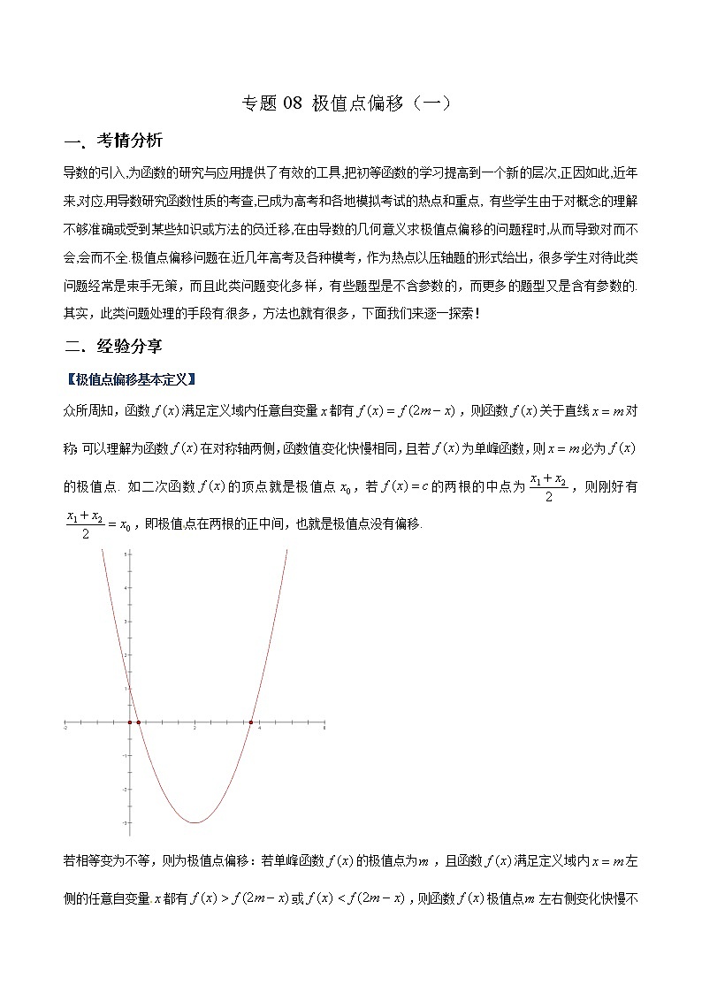 专题08 极值点偏移（一）（解析版）第1页