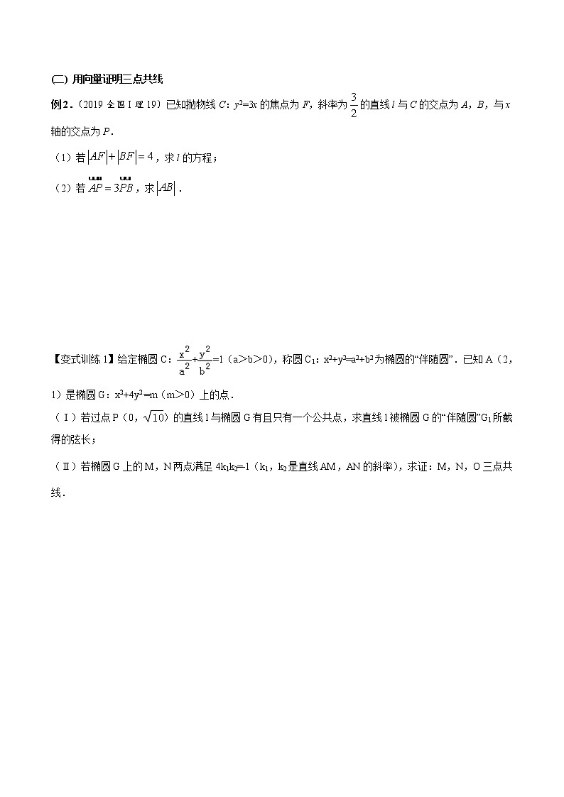 第13讲 共线向量问题（原卷版）第3页