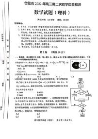 安徽省合肥市2022高三第二次教学质量检测理数试题及参考答案