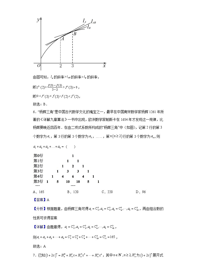 2021-2022学年湖北省鄂东南省级示范高中教育教学改革联盟学校高二下学期期中数学试题（解析版）第3页