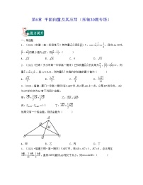 第6章 平面向量及其应用（压轴30题专练）-2021-2022学年高一数学考试满分全攻略（人教A版2019必修）（原卷版）